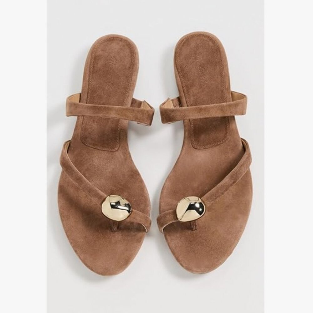Madewell Women's The Mila Organic Hardware Thong Slide Sandals